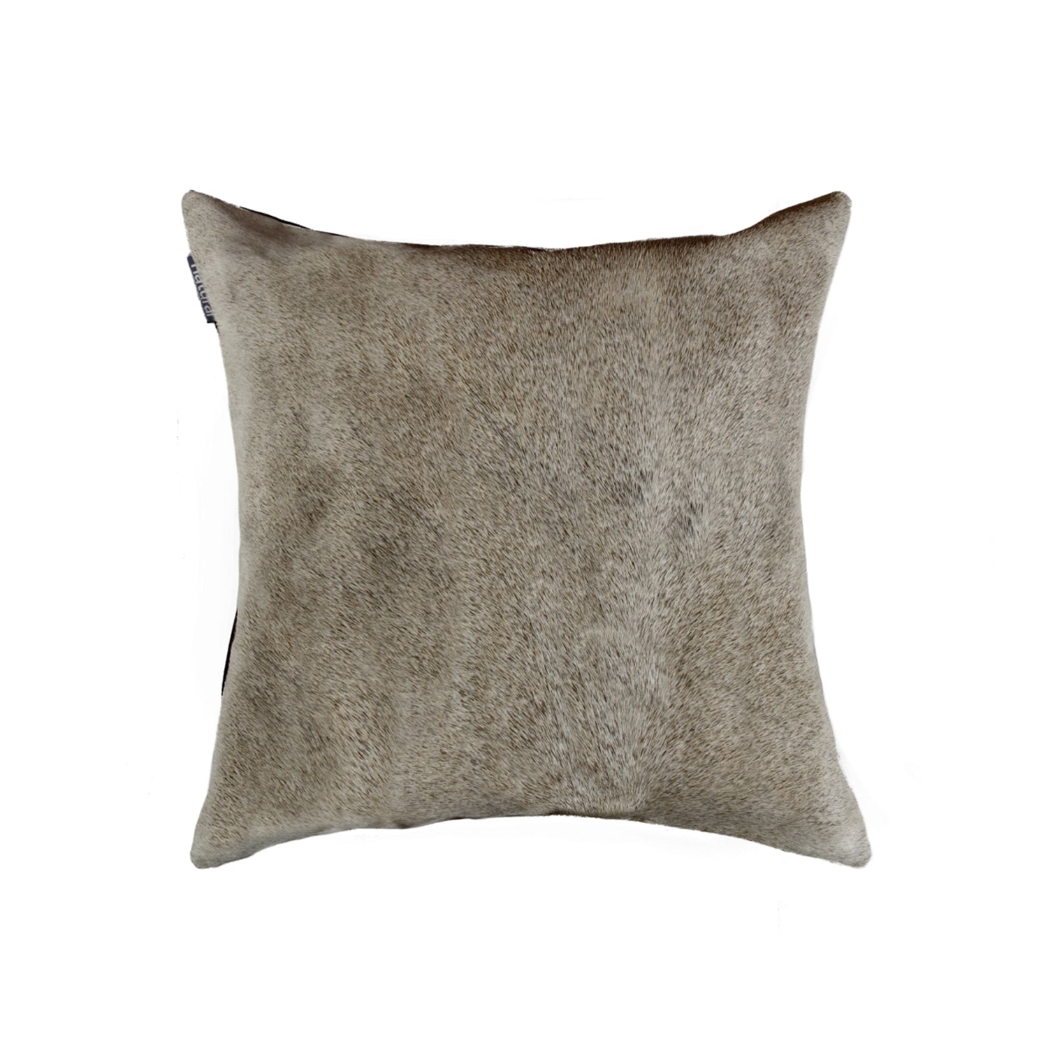 18" X 18" X 5" Gray Cowhide  Pillow