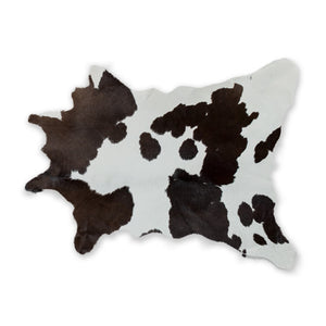 24" X 36" Chocolate And White Calfskin - Area Rug