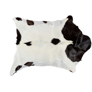 Natural Black And White Calfskin Area Rug - 2' x 3'
