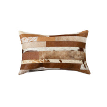 White And Brown Cowhide Pillow - 12