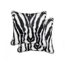 Denton Zebra Black And White Faux Pillow 2 Pack - 18