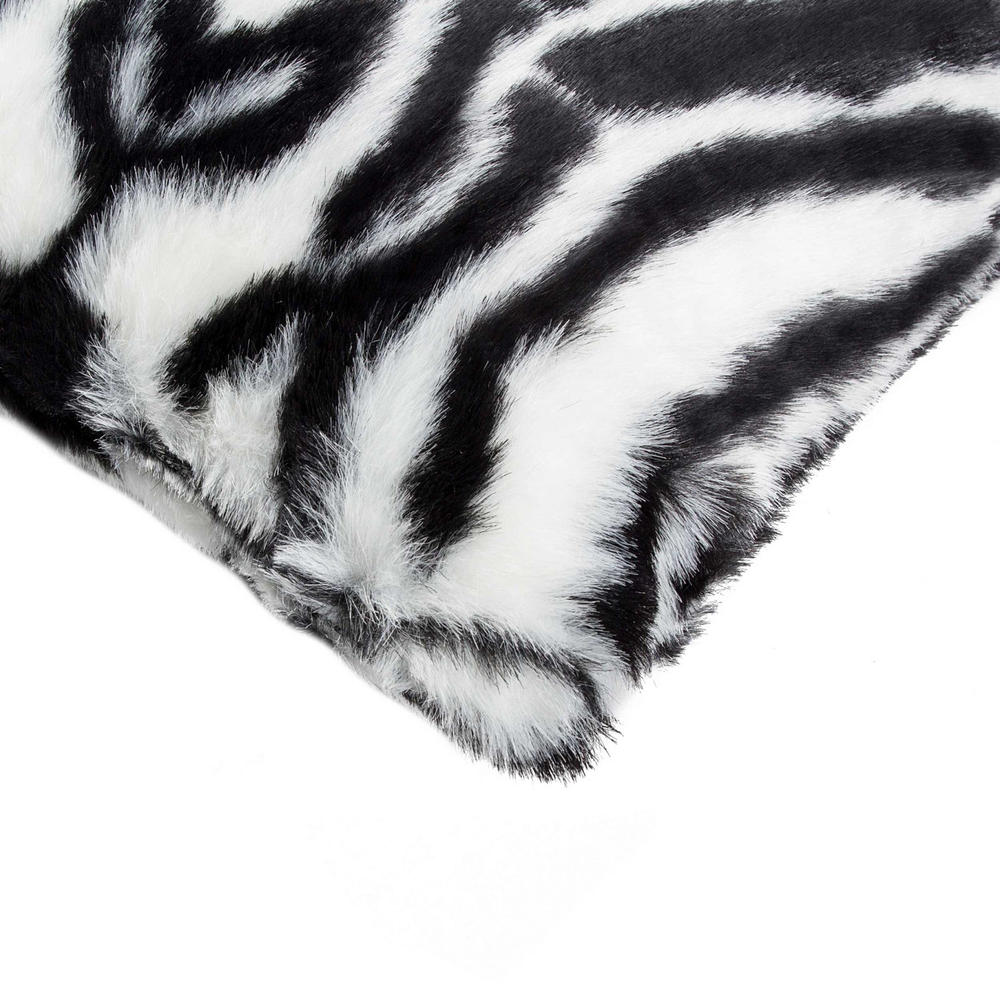 Denton Zebra Black And White Faux Pillow 2 Pack - 18" x 18" x 5"
