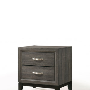 Distressed Gray Nightstand