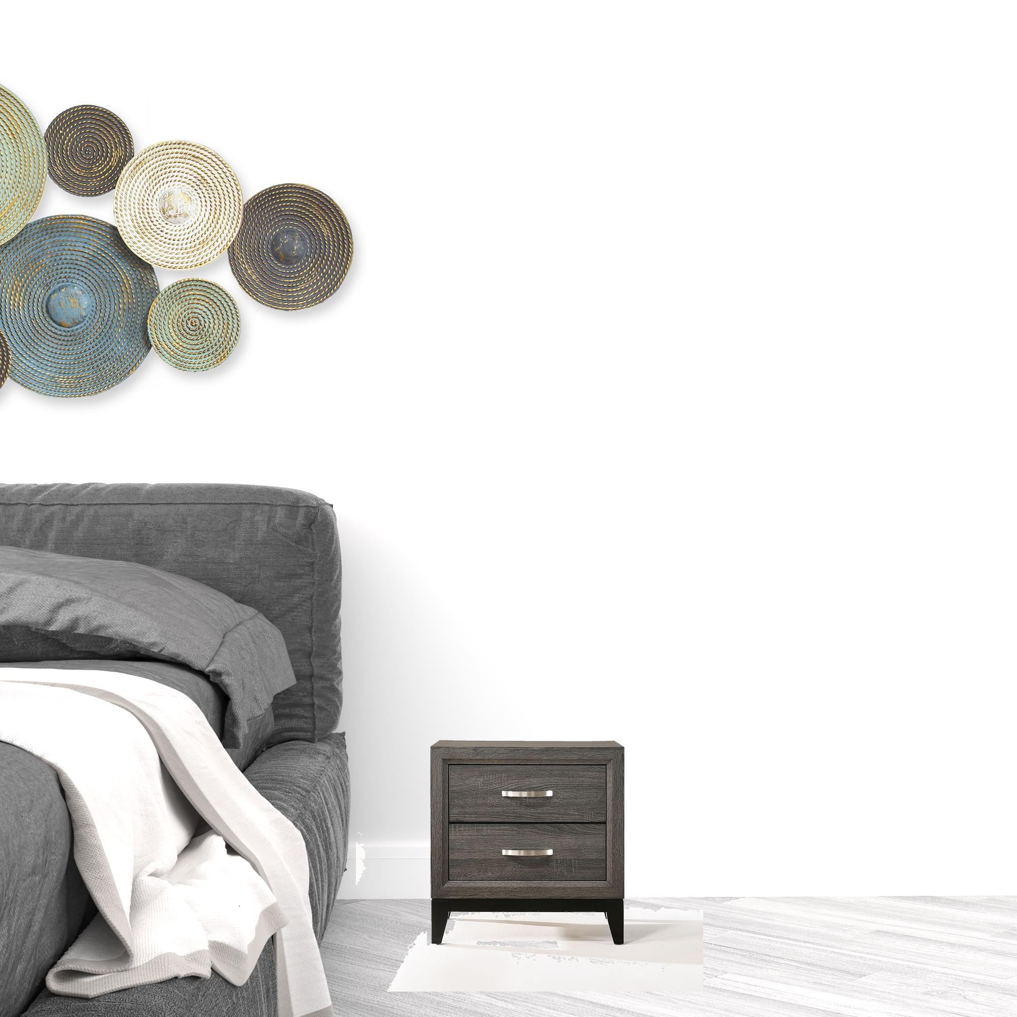 Distressed Gray Nightstand