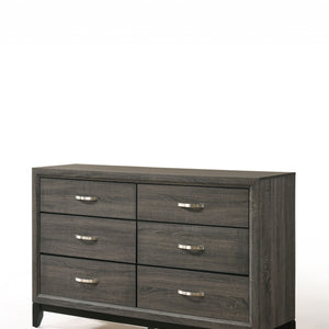 58" X 16" X 37" Weathered Gray Dresser