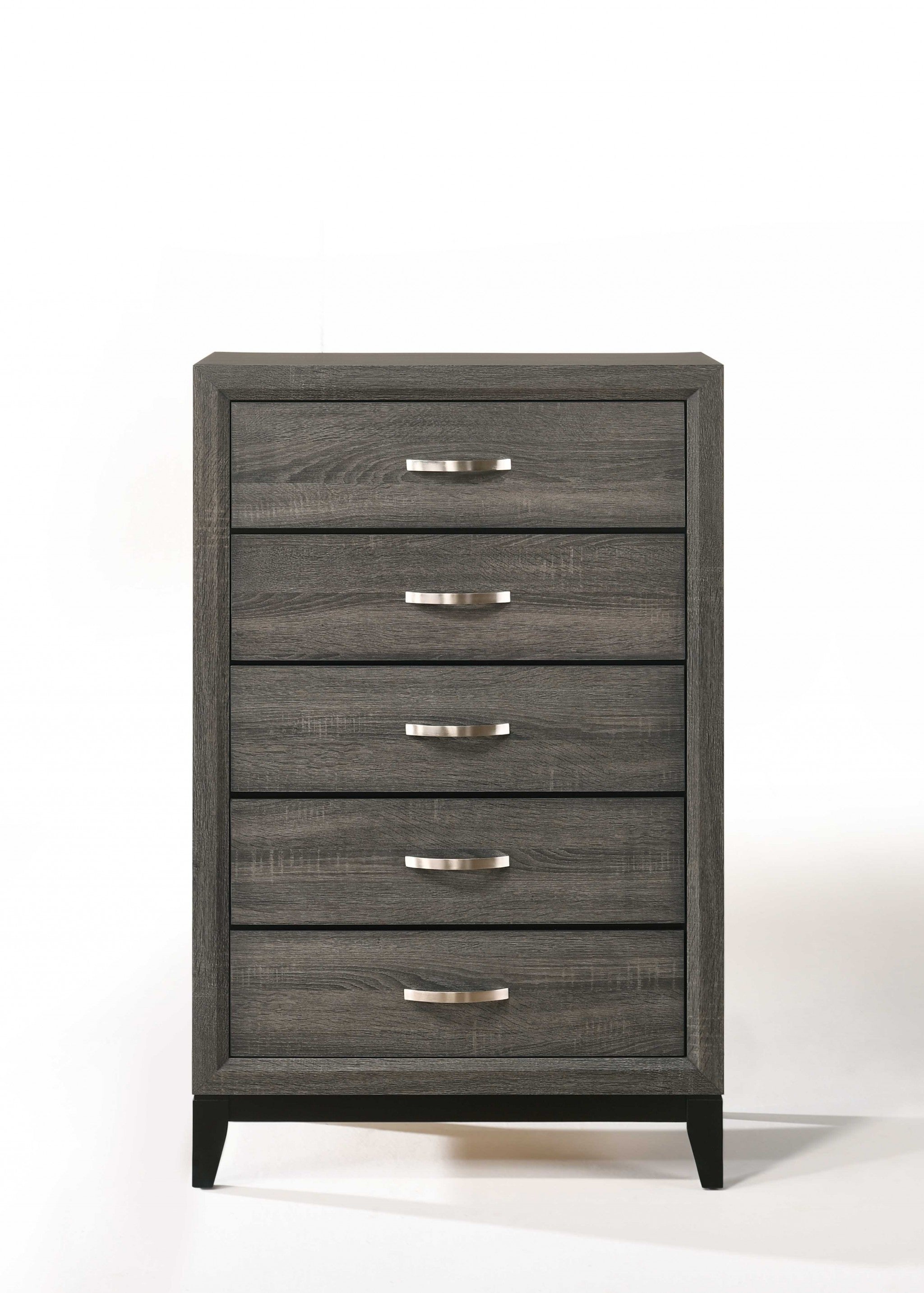 31" Gray Manufactured Wood Five Drawer Standard Chest