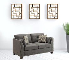 Light Charcoal Linen Loveseat - 58