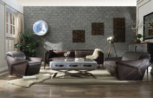Distressed Chocolate Top Grain Leather Sofa 94