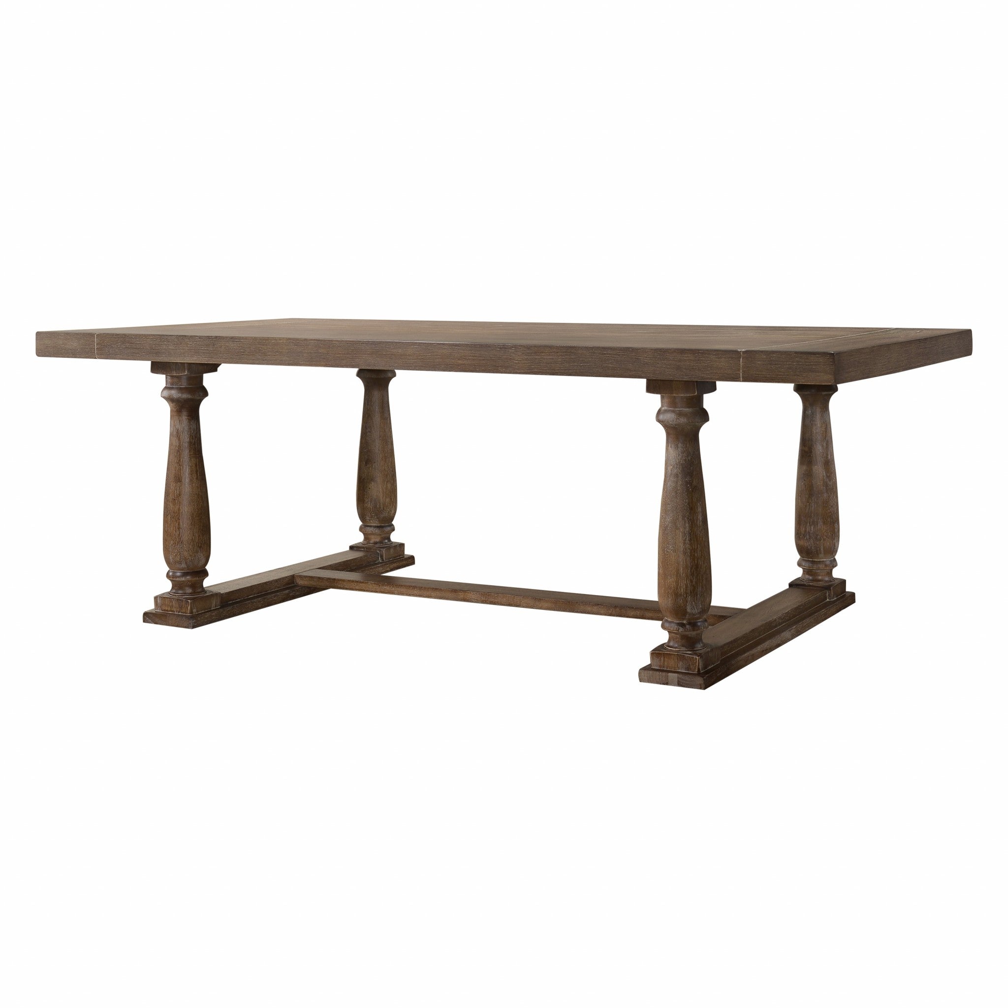 88" X 40" X 30" Weathered Gray Dining Table