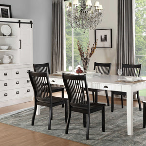 78" X 42" X 30" Antique White Poplar Dining Table