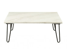 Real Marble And Black Coffee Table - 40