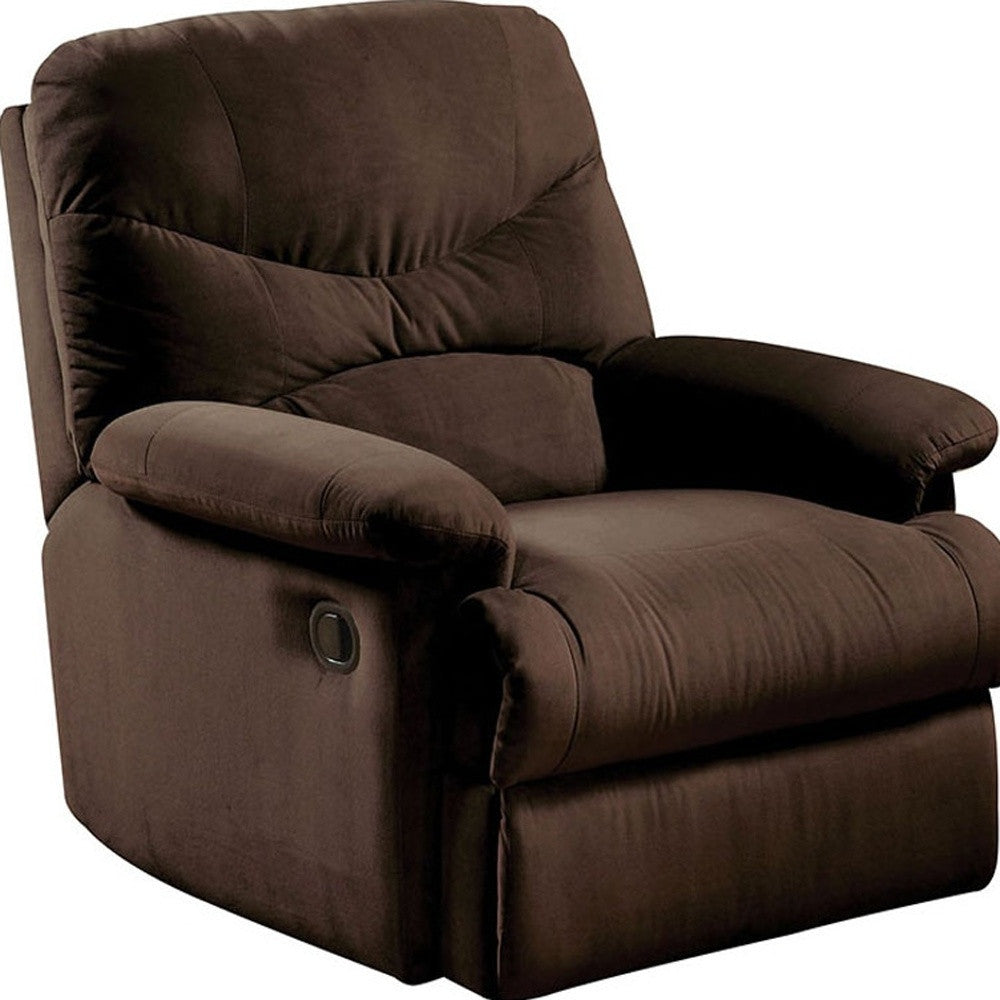 Chocolate Upholstered Motion Recliner - 34 x 35 x 39