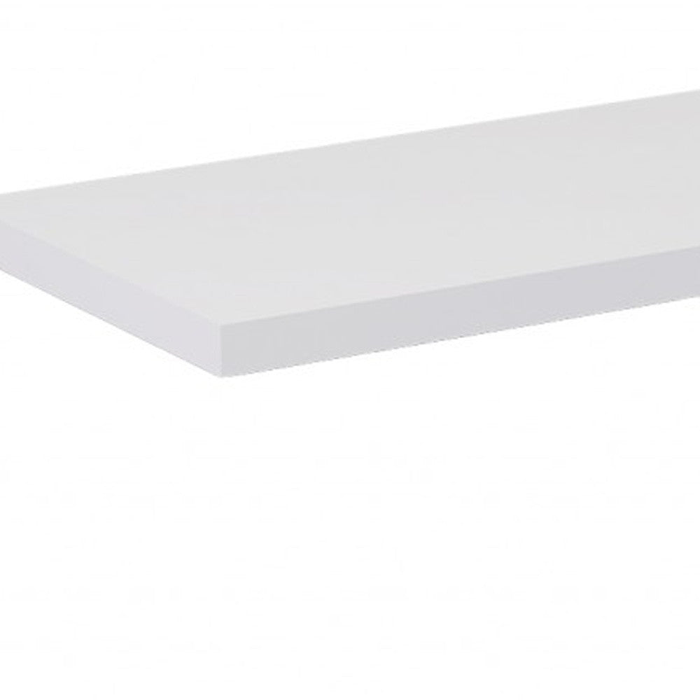 65" White Stainless Steel Double Dresser