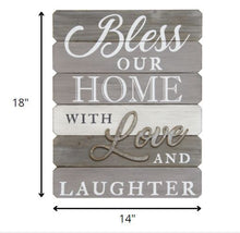 Bless Our Home Wood And Metal Wall Decor