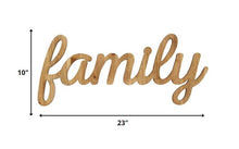 Family Life Natural Wood Script Wall Decor