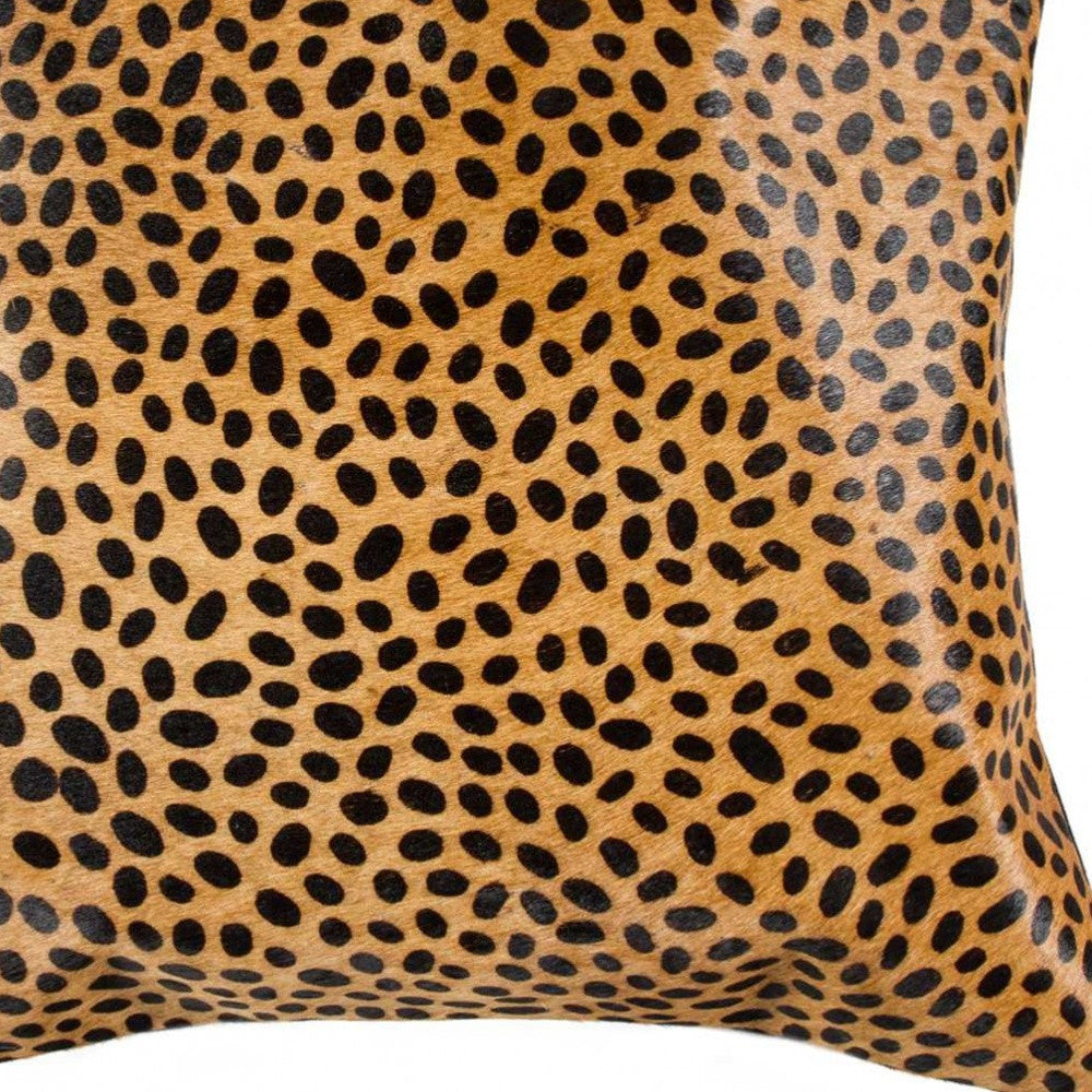 18" X 18" X 5" Sensational Cheetah Torino Kobe Cowhide  Pillow