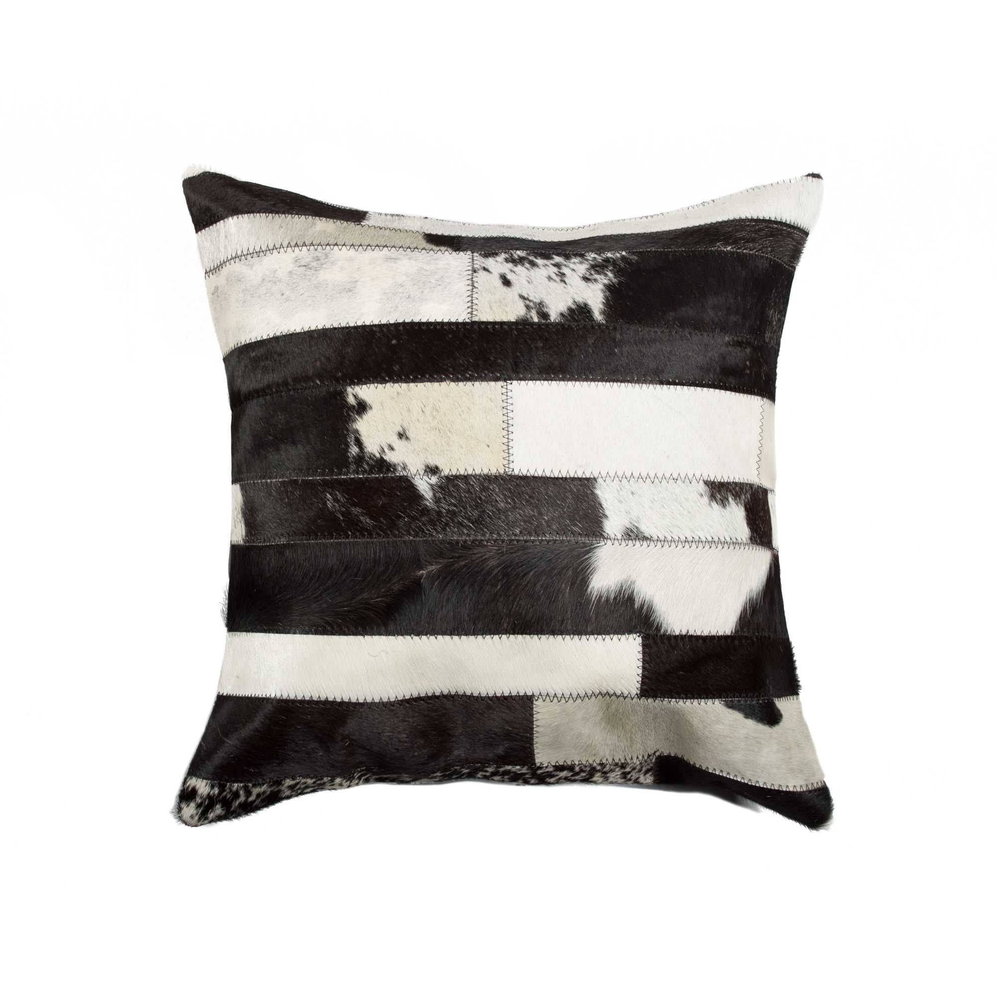Madrid White Torino Kobe Cowhide Pillow - 18" x 18" x 5"