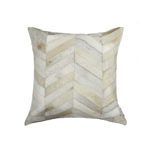 18" X 18" X 5" Enchanting Natural Torino Kobe Cowhide  Pillow
