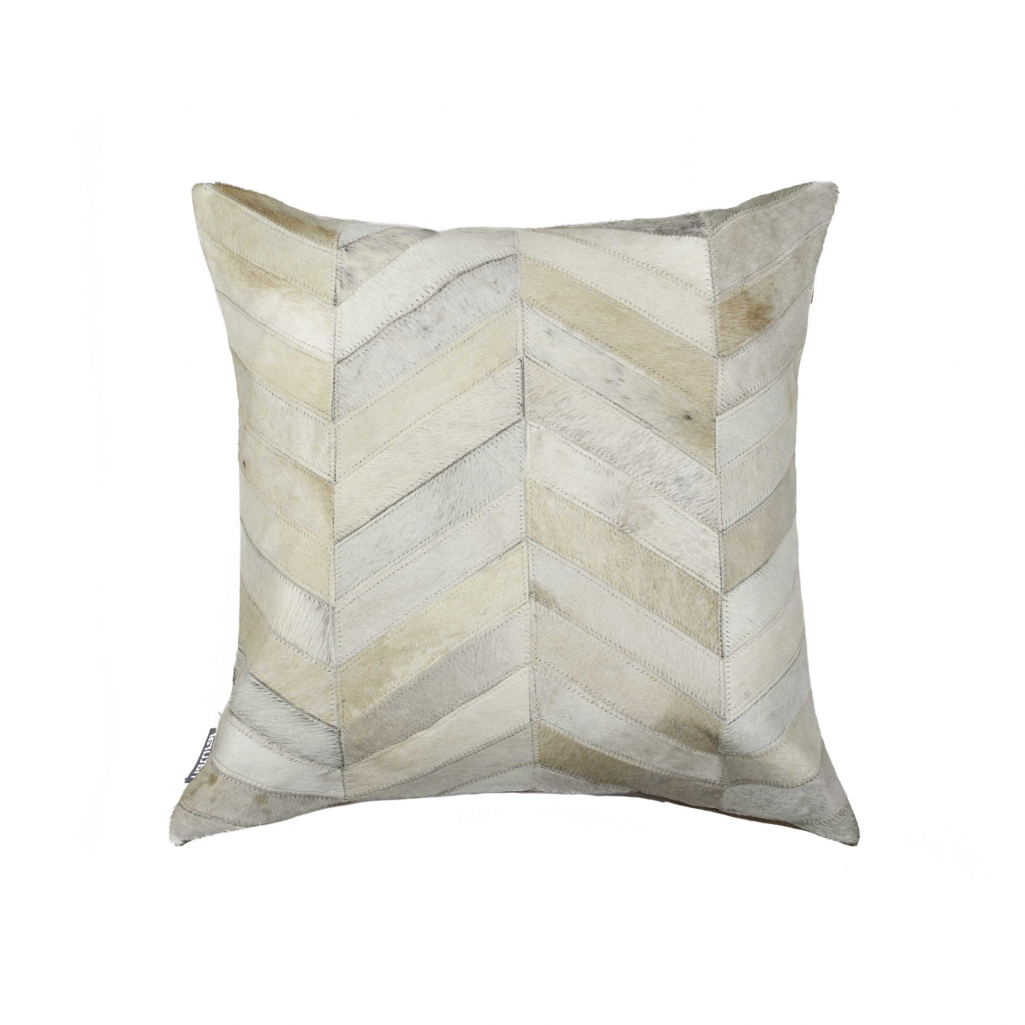 18" X 18" X 5" Enchanting Natural Torino Kobe Cowhide  Pillow