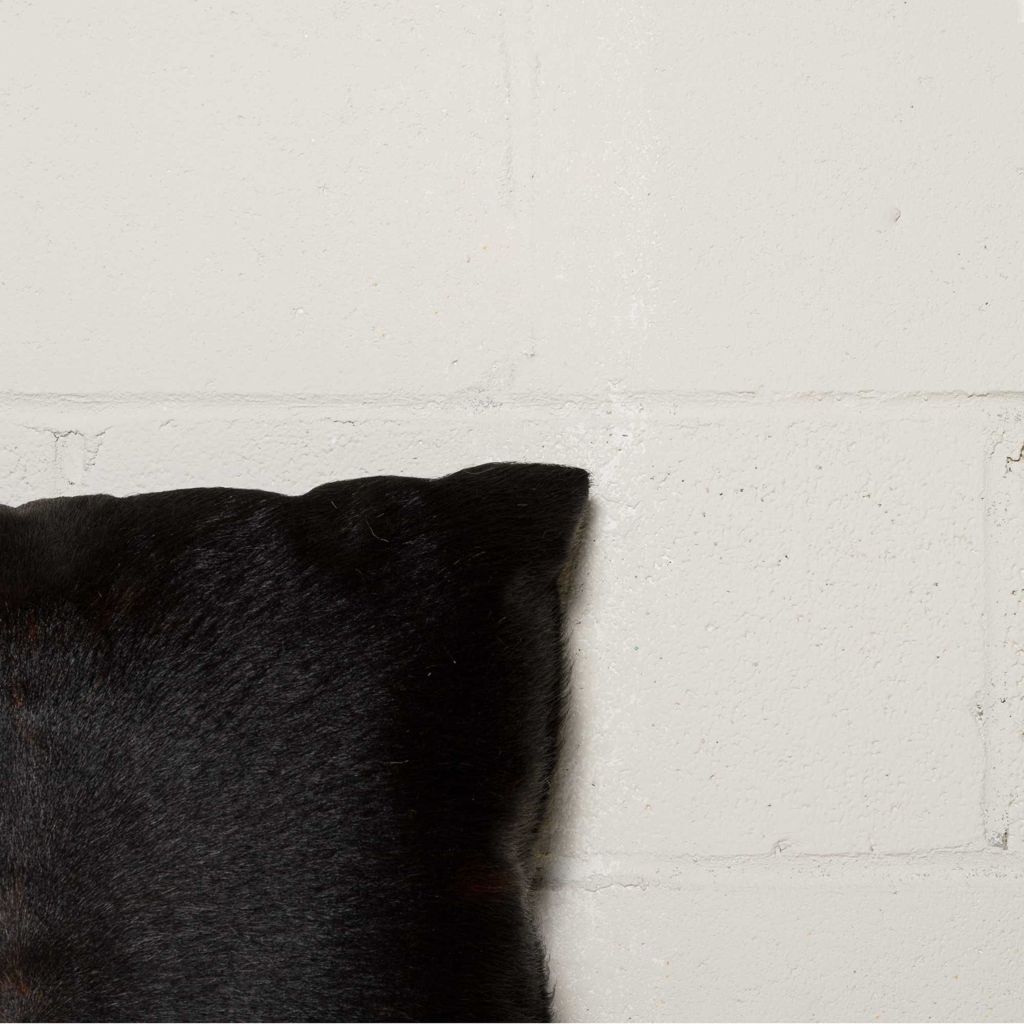 18" X 18" X 5" Black Torino Cowhide  Pillow 2 Pack