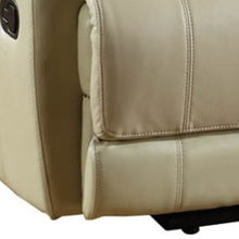 Stylish Beige Leather Loveseat 41