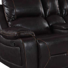 Loveseat de cuero marrón elegante de 40