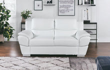 Chic White Leather Loveseat 69