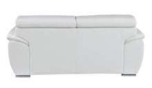 Captivating White Leather Loveseat 32