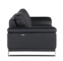 Loveseat de cuero negro de 32