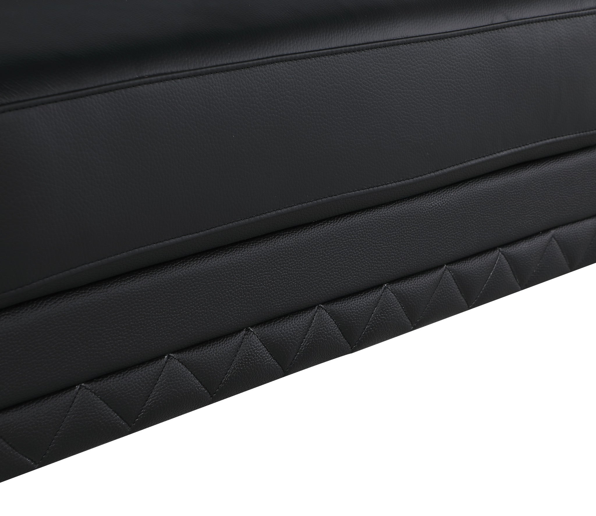 Loveseat de cuero negro de 32"