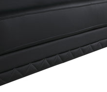 Loveseat de cuero negro de 32