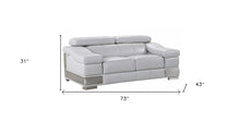 Lovely Light Grey Loveseat 31” - 39