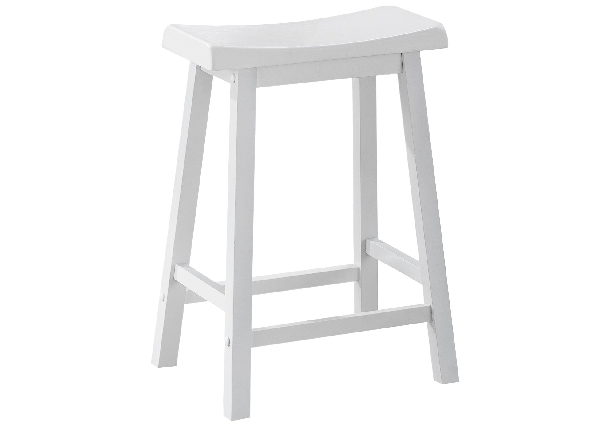 27.5" X 35" X 48" White Solid Wood Mdf Barstool