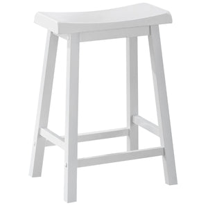 27.5" X 35" X 48" White Solid Wood Mdf Barstool
