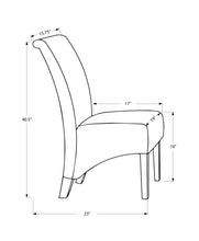Set Of Two Beige Upholstered Solid Back Dining Chairs