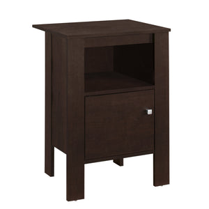 14" X 17.25" X 24.25" Espresso Night Stand With Storage