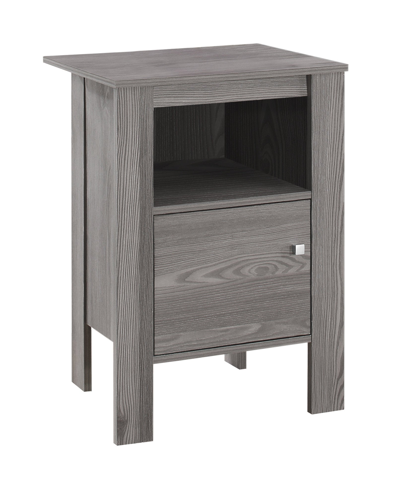14" X 17.25" X 24.25" Grey Particle Board Storage  Accent Table