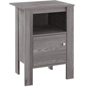 14" X 17.25" X 24.25" Grey Particle Board Storage  Accent Table