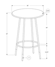 Mesa de bar de madera manufacturada redondeada beige y marrón de 30