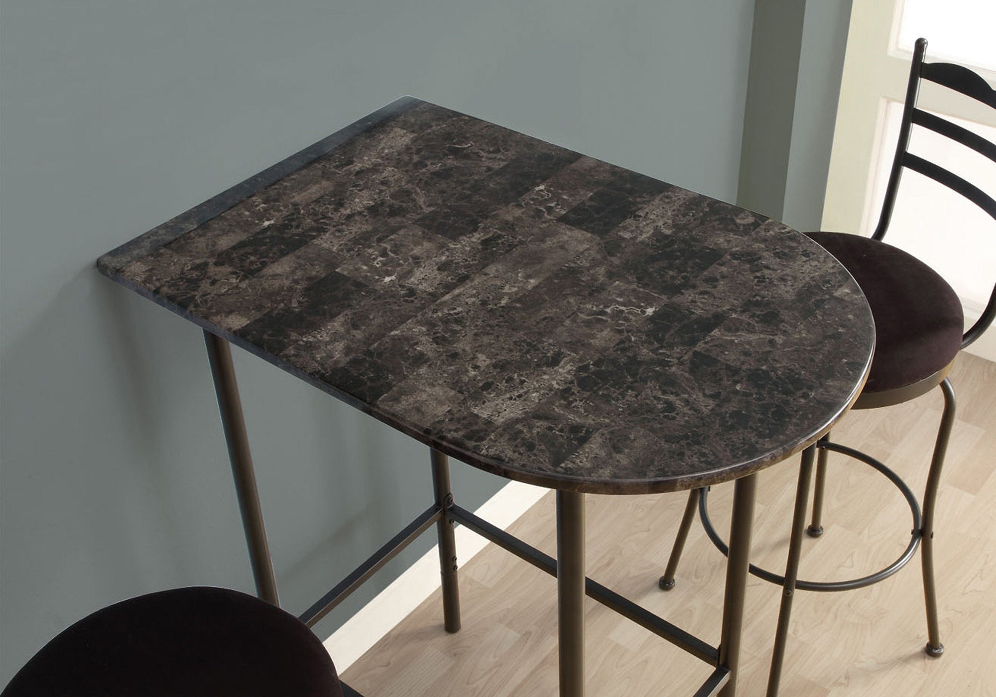 23.75" X 35.5" X 41" Grey Mdf Metal  Accent Table