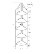 White Corner Accent Shelf  Bookcase