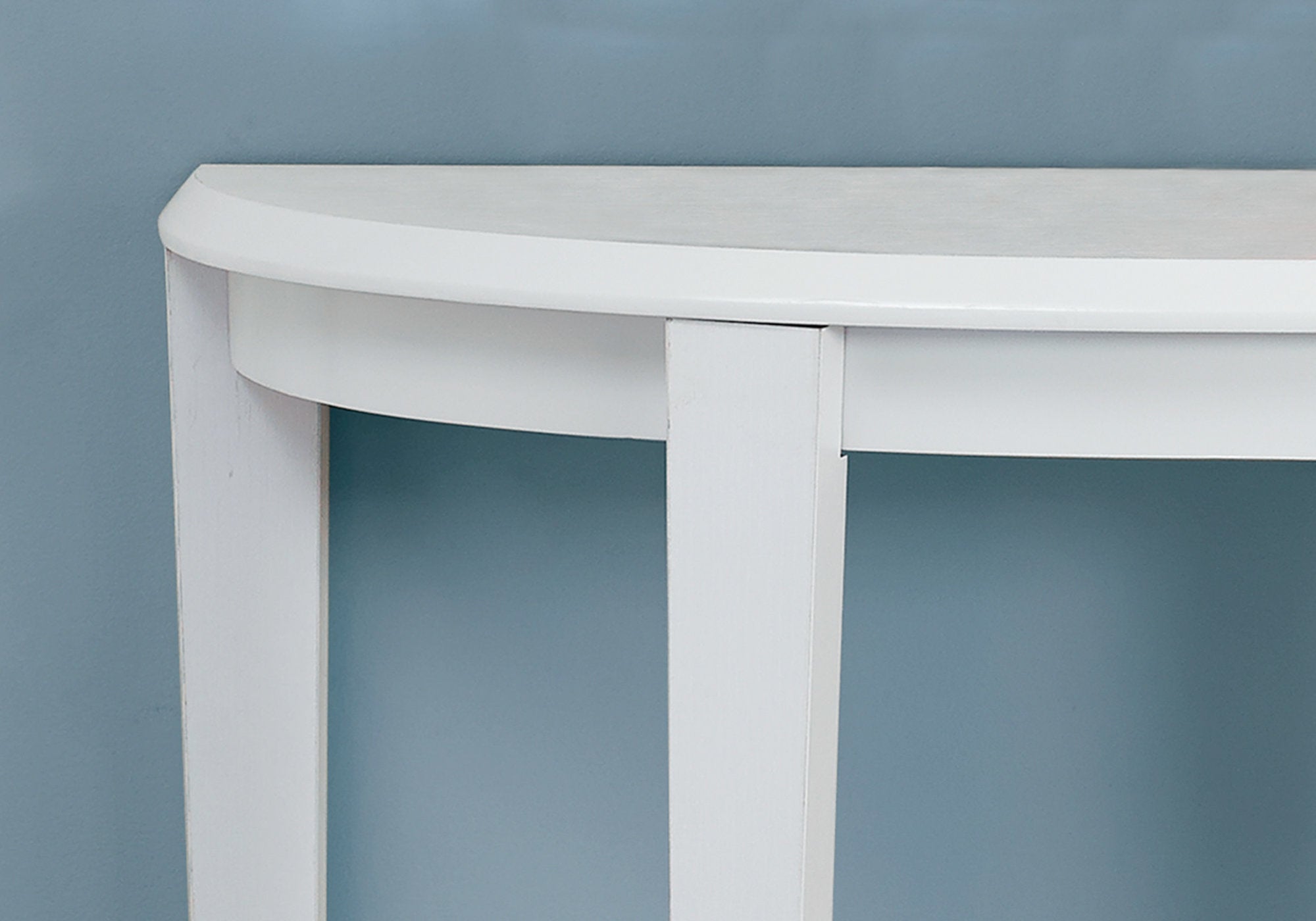 11.75" X 36" X 32.5" White Finish Accent Table