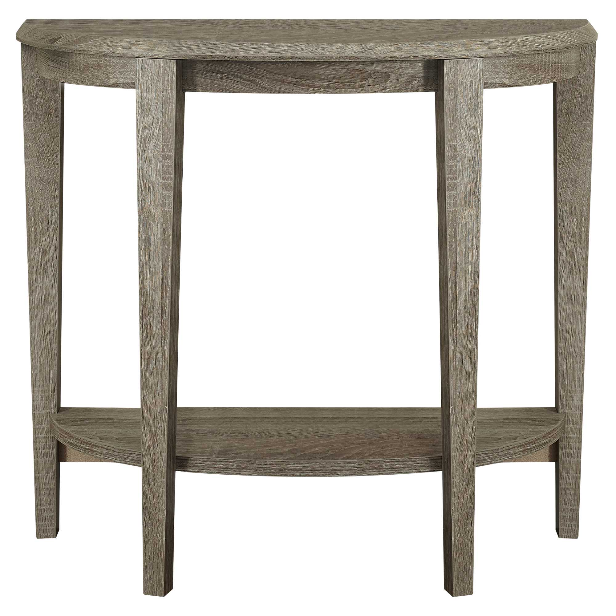 11.75" X 36" X 32.5" Dark Taupe Finish Accent Table