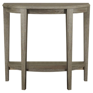 11.75" X 36" X 32.5" Dark Taupe Finish Accent Table