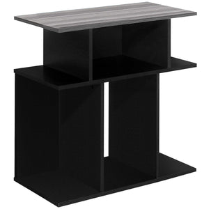 11.75" X 23.75" X 23.75" Black Grey Particle Board Laminate  Accent Table