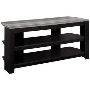 15.5" X 42" X 19.75" Black Grey Particle Board Laminate Tv Stand