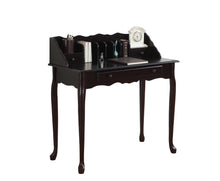 Dark Brown Peninsula Secretary Desk With Two Drawers 18