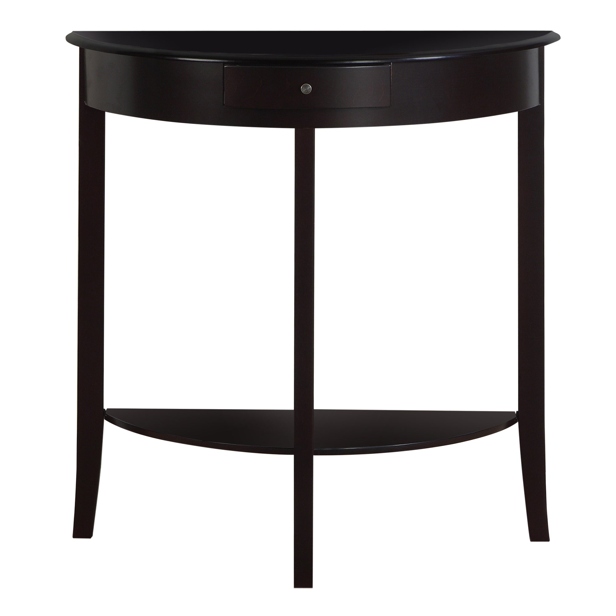 12" X 30.75" X 32" Cherry Solid Wood Finish Accent Table
