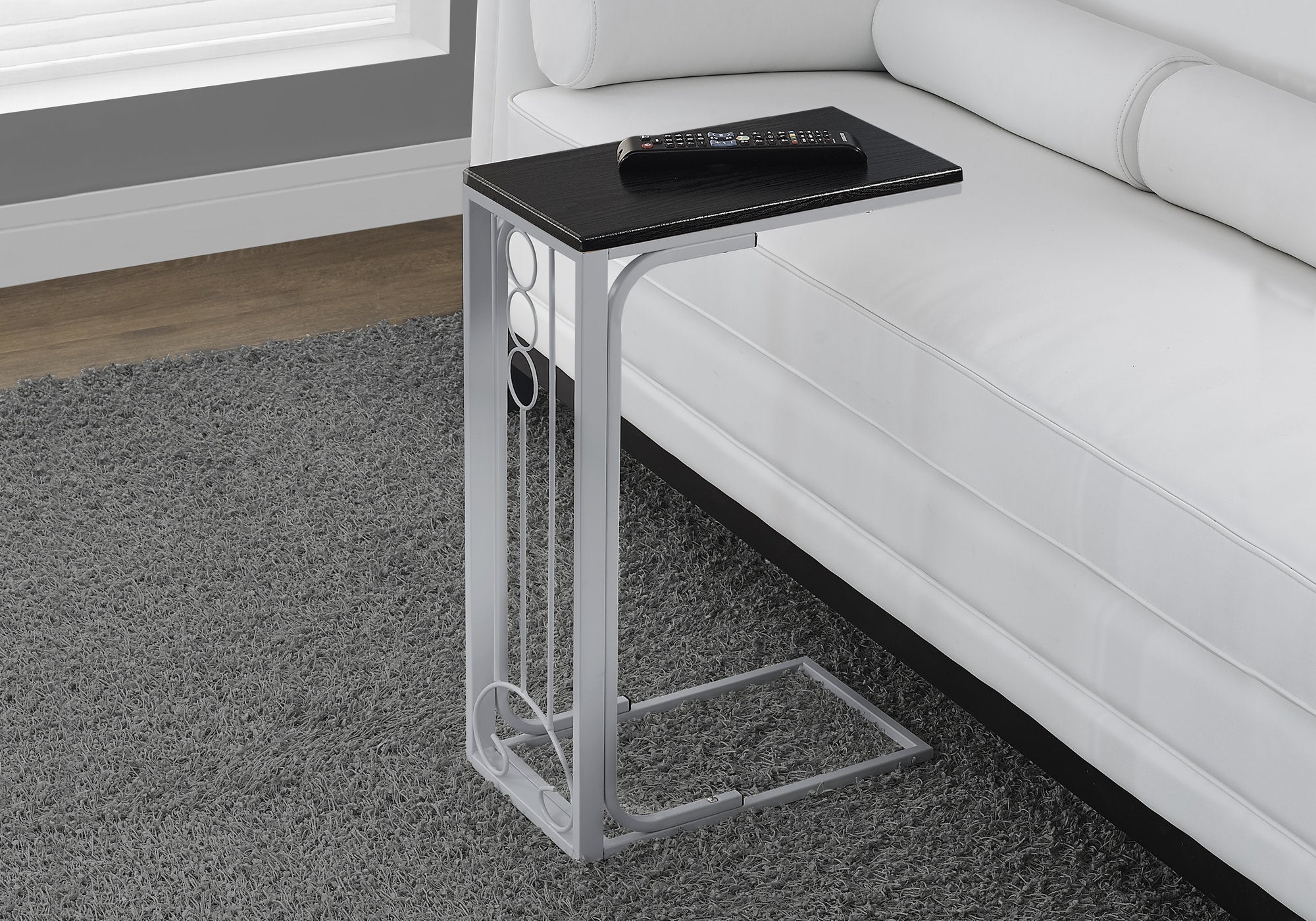 Cherrywhite Top And Metal Base Accent Table - 16" x 9" x 24.5"