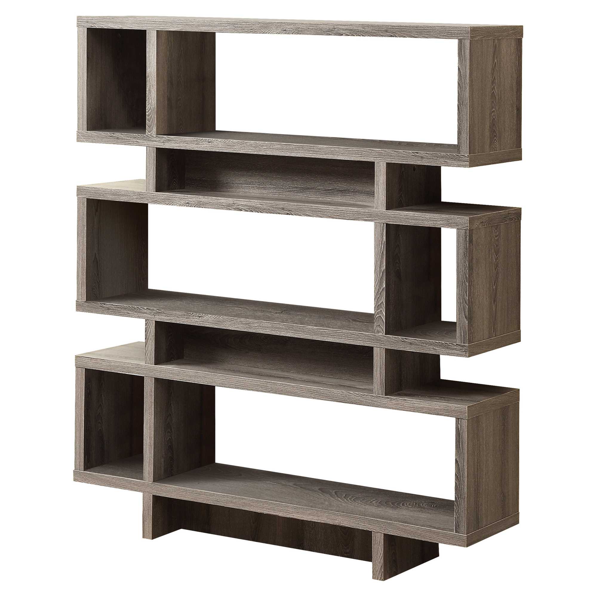 Modern 55"H White Finish Hollow Core Bookcase